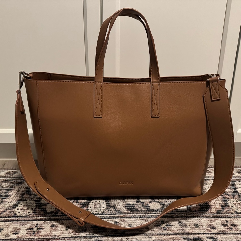 Calpak Haven 16" Laptop Tote Bag - Toffee - Picture 9 of 11